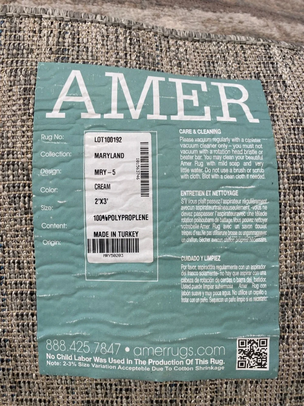 New Amer Maryland Chevron accent Rug 2x3